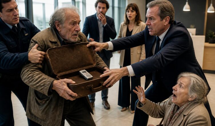 Personne ne croyait plus au vieil ouvrier humilié à la banque, jusqu’à ce que sa vieille valise révèle un enregistrement bouleversant