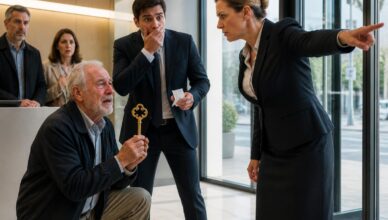 Expulsé de la banque, il supplie pour sa petite-fille : ce que la clé cachée a révélé bouleverse tout