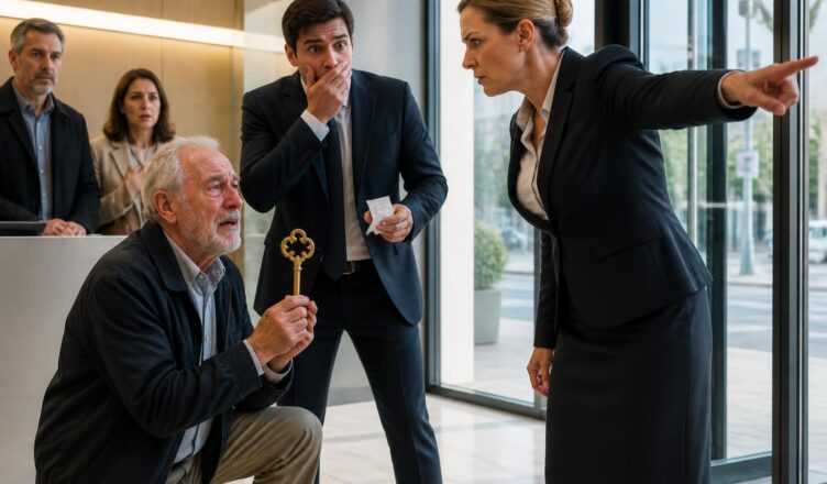 Expulsé de la banque, il supplie pour sa petite-fille : ce que la clé cachée a révélé bouleverse tout