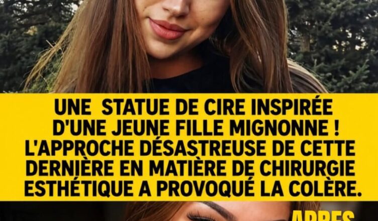 UNE STATUE DE CIRE INSPIRÉE D’UNE JEUNE FILLE MIGNONNE ! L’APPROCHE DÉSASTREUSE DE CETTE DERNIÈRE EN MATIÈRE DE CHIRURGIE ESTHÉTIQUE A PROVOQUÉ LA COLÈRE.