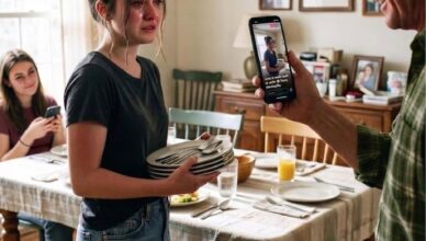 Je préparais le dîner d’anniversaire de mon père quand il a commencé à me filmer.