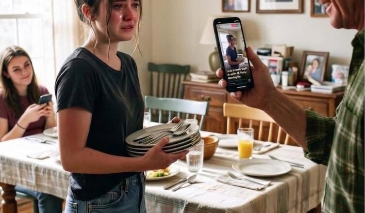 Je préparais le dîner d’anniversaire de mon père quand il a commencé à me filmer.