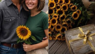 Le matin de mon soixantième anniversaire, j’ai ouvert ma porte d’entrée… et découvert exactement soixante tournesols sur mon perron.